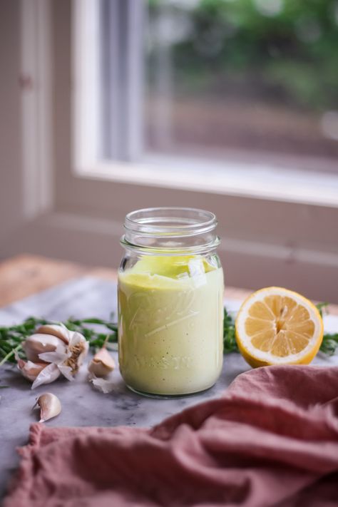 Creamy Lemon Tarragon Dressing - a super easy and herb-forward mayonnaise based dressing or dip — Inherited Salt Tarragon Dressing, Vegetarian Thanksgiving, French Dishes, Homemade Salad Dressing, Cheese Salad, Appetizer Salads, Salad Dressing Recipes, Salad Bar, Seasoning Mixes