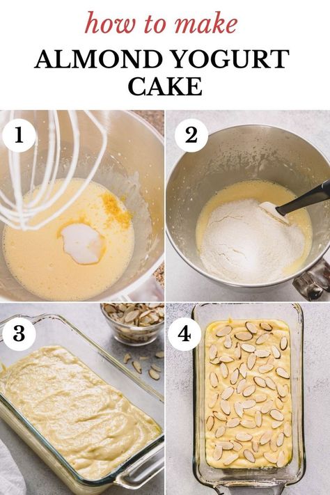 Flourless Yogurt Cake, Greek Yogurt Almond Flour, Greek Yogurt And Almond Flour, Almond Flour Yogurt Cake, Yoghurt Cake Recipe Greek Yogurt, Yoghurt Lemon Cake Greek Yogurt, Yogurt Ideas, Greek Yogurt Cake, Lemon Yogurt Cake