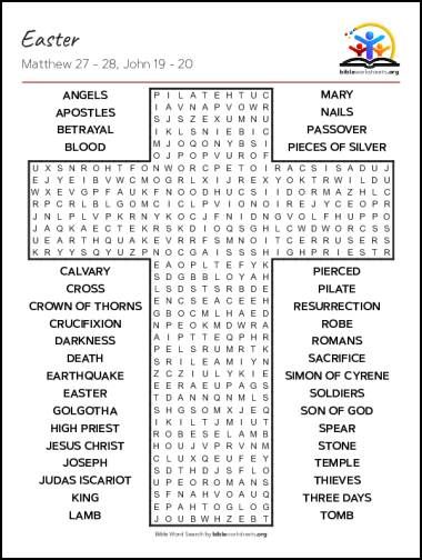 Easter word search puzzle on the crucifixion and resurrection of Jesus Easter Activity Pages Sunday School, Easter Activities For Sunday School, Easter Sunday Lesson, Crucifixion Of Jesus Craft, Classroom Altar, Crucifixion Craft, Christian Easter Worksheets, Jesus Resurrection Craft, Resurrection Activities