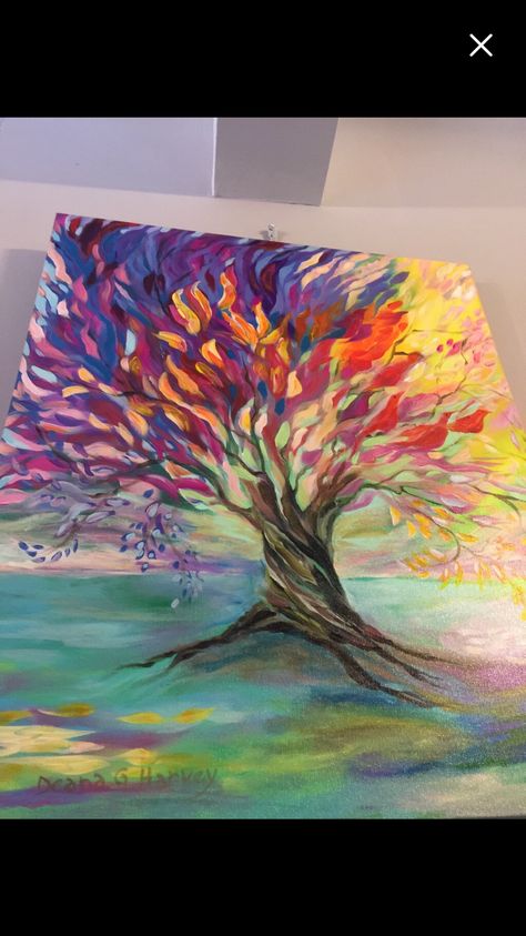 Tree Of Life On Canvas, Tree Of Life Wall Painting, Magical Tree Painting, Tree Of Life Acrylic Painting, Tree Of Life Painting Easy, Grandparents Painting, Tree Of Life Art Painting, Gods Heart, Tree Of Heaven