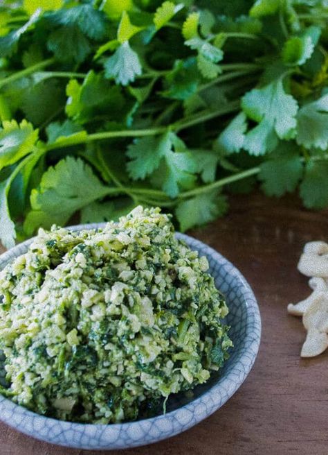 Coriander lime pesto Healthy Savoury Snacks, Coriander Pesto, Healthy Savory Snacks, Basil Pesto Recipes, Savoury Snacks, Ayurvedic Recipes, How To Make Pesto, Pesto Recipe, Cheese Flavor