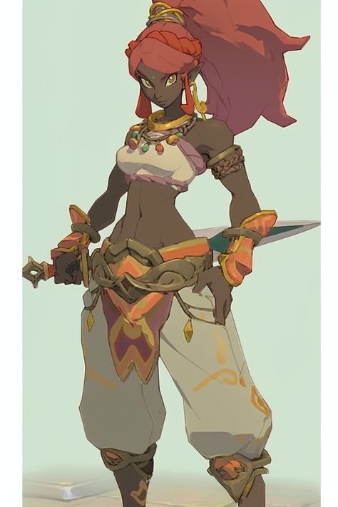 Gerudo Clothing, Male Gerudo Oc, Female Ganondorf, Gerudo Male, Gerudo Cosplay, Gerudo Women, Gerudo Oc, Desert Character Design, Legend Of Zelda Oc