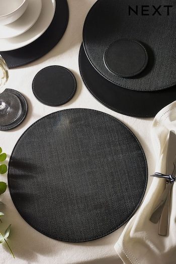 Table Mats Ideas Dining Rooms, Black Placemats, Leather Placemats, Dream Dining Room, Place Mats, Placemat Sets, Table Mats, House Decor, Coaster Set