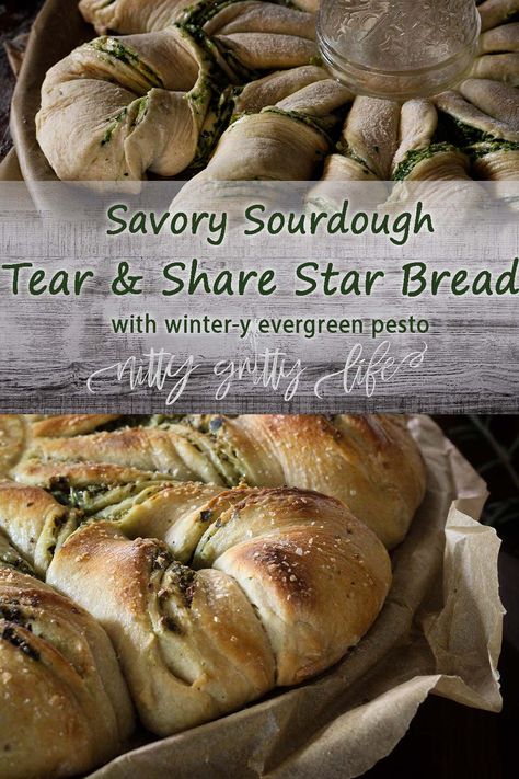 Holiday Loaf, Tear And Share Bread, Kitchen Chemistry, Star Bread, Winter Greens, Dough Recipes, Poached Pears, Sour Dough, British Baking