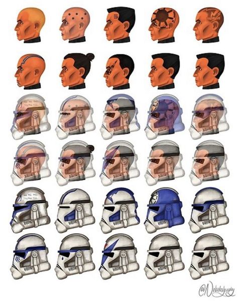 Star Wars Helmets, Star Wars Characters Poster, The 501st, Clone Wars Art, Star Wars Helmet, 501st Legion, Instagram Edit, Star Wars Trooper, Star Wars Characters Pictures