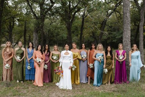 Colorful Bridesmaid Dresses, Mix Match Bridesmaids, Mumu Wedding, Together Journal, Mismatched Bridesmaids, Mismatched Bridesmaid Dresses, Bridesmaid Dress Colors, Wildflower Wedding, The Perfect Guy