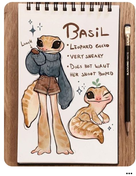 Cute Pics, Leopard Gecko, Gecko, Basil, To Draw, Notebook