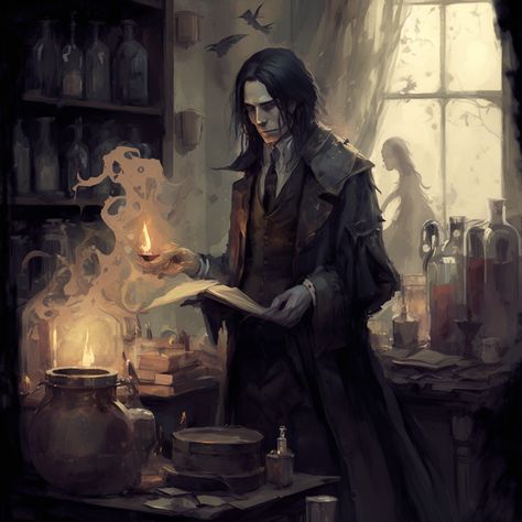 Strahd Dnd Fanart, Severus Snape Art, Snape Fanart, Harry Potter Severus, Harry Potter Severus Snape, Harry Potter Illustrations, Severus Rogue, Snape Harry Potter, Snape Harry