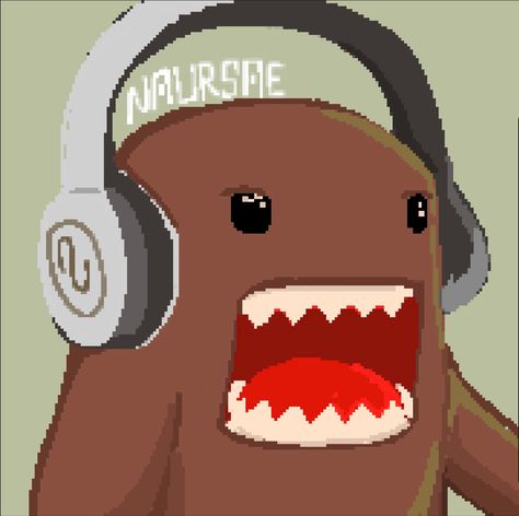 Domo With Headphones, Domo Fanart, Domo Painting, Domo Pixel Art, Domo Aesthetic, Domo Drawing, Domo Pfp, Domo Kun, Stickers Ideas