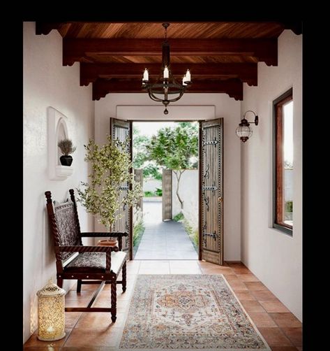 Hacienda Homes, Spanish Home Decor, Hacienda Style Homes, Home Decor Ideas Bedroom, Interior Design Per La Casa, Colonial Design, Mexican Home, Spanish Style Home, Home Design Inspiration