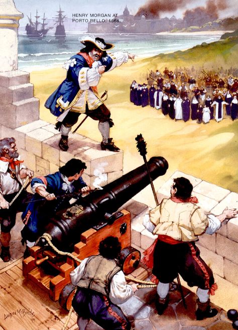 Henry Morgan, Golden Age Of Piracy, Historical Illustration, Pirate Art, Ancient Warfare, Port Royal, Historical People, In Memoriam, Historical Art