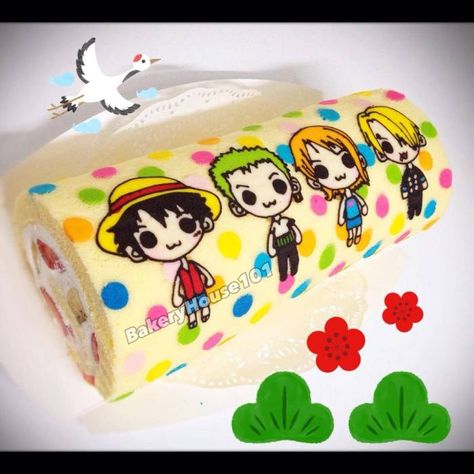 Deco Roll Cake, Homemade Donuts Recipe, Swiss Roll Cake, Anime Cake, Cookie Cake Pie, Cake Writing, Kawaii Dessert, Delicious Deserts, Cupcake Art