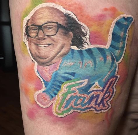 Danny Devito Tattoo, Iasip Tattoo, Danny Devito Funny, Nightman Cometh, Dope Drawings, Tutorials Art, Quality Tattoo, It's Always Sunny In Philadelphia, Altered Photo