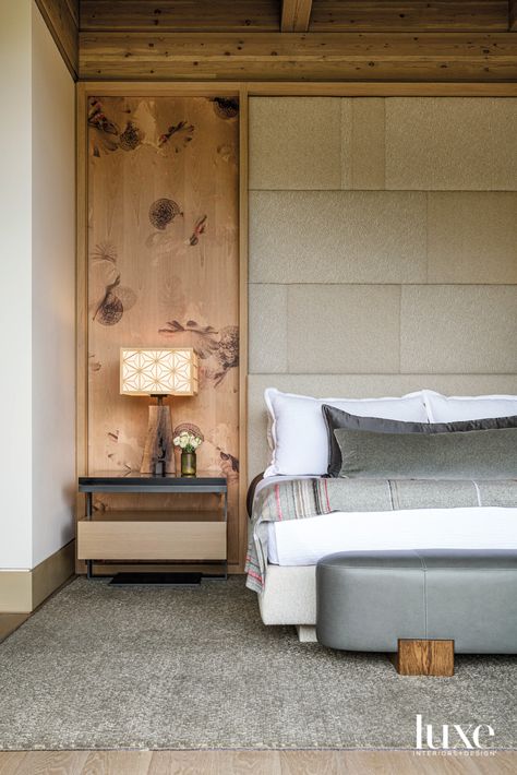 Kimono Design, Headboard Wall, Modern Bedroom Decor, Luxe Interiors, Design Principles, Sun Valley, Bedroom Headboard, Interiors Design, Main Bedroom