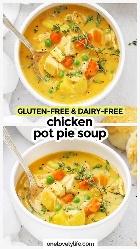 Homemade Soup Recipes Dairy Free, Gf Df Chicken Soup, Chicken And Gnocchi Soup Dairy Free, Chicken Soup Recipes Dairy Free, Low Fodmap Chicken Noodle Soup, Dairy Free And Gluten Free Crockpot Recipes, Shredded Chicken Soup Recipes Healthy, Soups Non Dairy, Gluten Free Chicken Vegetable Soup