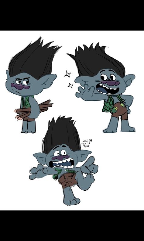 Artist: Shgurr_yt Branch Fanart Trolls, Trolls Branch Fanart, Branch Trolls Fanart, Branch Fanart, Trolls Drawing, Trolls Fanart, Branch Trolls, Poppy And Branch, Branch Art