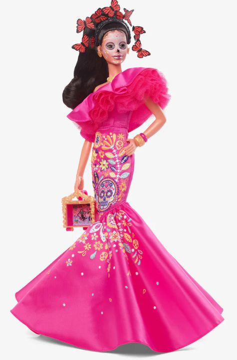 Barbie Catrina, Mexican Barbie, Mexican Doll, Barbie Costume, Día De Muertos, Ken Doll, Mexican Culture, Barbie Collection, Mattel Barbie