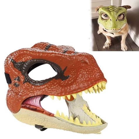 PRICES MAY VARY. 【Realistic Dinosaur Design】This Dino Mask features an intricately detailed design that accurately captures the essence of a powerful dinosaur. From the sculpted facial features to the textured skin, every aspect is meticulously crafted to create a lifelike and awe-inspiring appearance. 【Interactive Moving Jaw】Stand out from the crowd with the captivating moving jaw feature of this mask. Open and close your mouth to make the dinosaur's jaws move in sync, adding an exciting and in Skull Dog Mask, Close Your Mouth, Halloween Costumes Party, Dino Mask, Skull Dog, Dinosaur Mask, Textured Skin, Dog Mask, Halloween Masquerade