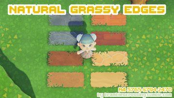 Grass Edging, Path Edging, Pattern Bank, Ac New Leaf, Path Design, Animal Crossing Wild World, Island Theme, Qr Codes Animal Crossing, Animal Crossing Game