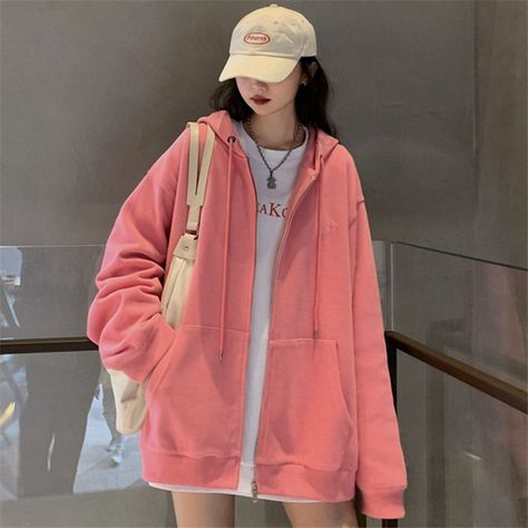 Ash Beige, Colorful Outfits, Grey Roses, Red Long Sleeve, Colourful Outfits, Navy Pink, Oversized Sweatshirt, Zipper Hoodie, Pink Gray