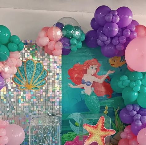 Mobiliario y decoración on Instagram: "Decoracion sirena 🥳🎂🎈" Mermaid Theme Birthday, Mermaid Theme, January 13, Theme Birthday, Bday Ideas, Reveal Parties, Ariel, Birthday Parties, Party Ideas