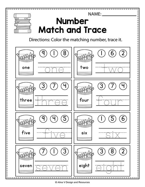 Number Words Worksheets, Trace Numbers, Back To School Worksheets, Printable Alphabet Worksheets, Calendar Math, Literacy Worksheets, Learning Mathematics, Numbers Kindergarten, Sight Word Worksheets