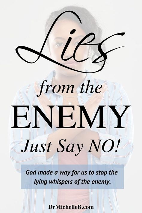 Woman saying no to the enemy’s lies and refuting them with truth. Love And Acceptance, Bible Resources, Learning To Say No, Object Lessons, Inspirational Bible Quotes, Christian Living, Not Perfect, Bible Inspiration, Faith In God