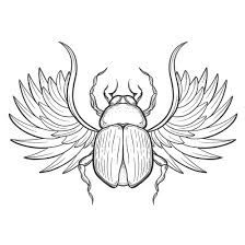 Art Deco Scarab Beetle, Scarab Back Tattoo, Scarab Beetle Tattoo Egyptian, Scarab Beetle Drawing, Egyptian Beetle Tattoo, Scarab Tattoo Design, Scarab Drawing, Egyptian Scarab Tattoo, Egypt Beetle