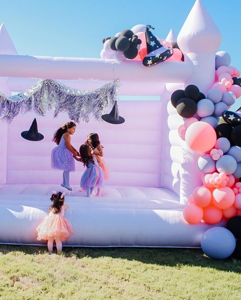 When that Texas cool breeze rolls in, tiny witches come out to play! ✨💕 what a way to break in spooky season! Thank you @tuftexballoons for sharing your release of your newest witch hat foil balloon with us! What a Bewitchin move �😘✨💕 how do we feel about our tiny pastel witches that came out to play with us on this vibrant lilac bounce house provided by @softplaysa ! Thank you Grace and thank you @alphalitsanantonio for bringing the BOO to the party 😍 we couldn’t do this without you guys! . .... Bounce House Business, Pink Bounce House, House Pics, Cool Breeze, Bounce House, Break In, Home Pictures, Without You, Foil Balloons