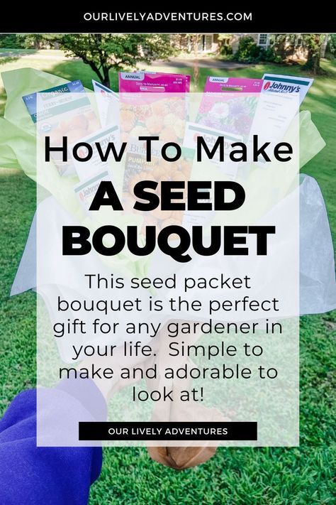 A seed packet bouquet is the perfect gift for any gardener in your life.  Seed bouquets are simple to make and absolutely adorable to look at.  Would make a great Valentine's Day, Mother's Day, and Birthday Gift for any gardener. Seeds Gifts, Easy Diy Gifts, Seed Packets, Garden Lovers, Life I, Garden Seeds, Kids Art Projects, Projects For Kids, Beach Trip