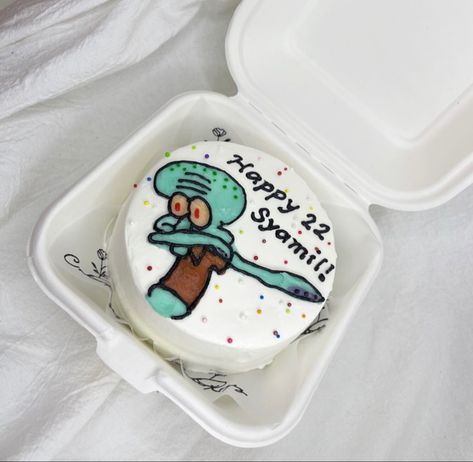 Squidward Cake, Funny Cake Ideas, Bento Cakes, Bento Cake, Birthday Cakes, Cake Ideas, Sugar Cookie, Birthday Cake, Cake