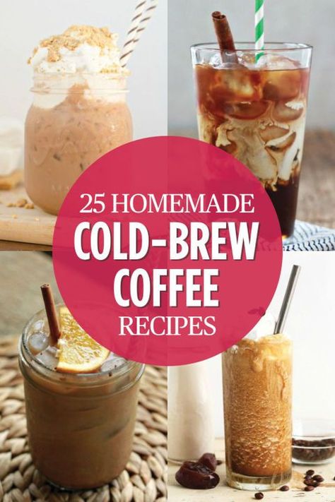 Cold Brew Coffee Recipes - Delicious Coffee Recipes You've Got to Try - Plain old hot coffee is boring. Jumpstart your morning with a refreshing kick of iced coffee instead. Head over to redbookmag.com for the complete recipe round-up. Cold Brew Ideas, Ninja Hot And Cold Brew System Recipes, Brew Coffee Recipe, Homemade Cold Brew Coffee, Cold Brew Coffee Recipe, Cold Brew Recipe, Cold Coffee Recipes, Ninja Coffee, Recipes Delicious