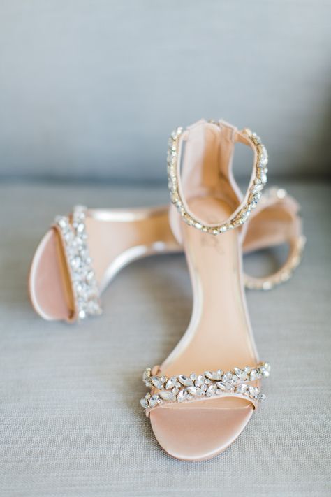 We're in love with these Badgley Mischka heels captured by: Caitlin Lee Photographers Blush Bridal Shoes, Pink Wedding Ideas, Embellished Wedding Shoes, Feminine Color Palette, Blush Color Palette, Pronovias Wedding Dress, Blush Pink Wedding, Blush Bridal, Spring Engagement