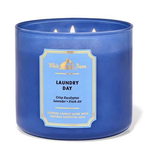 Unique Candle Scents, Bath Body Works Candles, Clean Candle, Bath Candles, Laundry Day, Essential Oil Candles, White Barn, Oil Candles, 3 Wick Candles