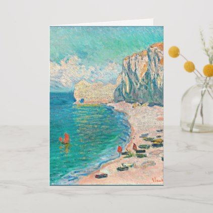 Renoir - The Beach and the Falaise d'Amont Card Claude Monet Poster, Trampoline Room, Monet Poster, Pet Plastic Bottles, Monet Paintings, Marine Environment, The Marine, Plastic Animals, Plastic Bottle