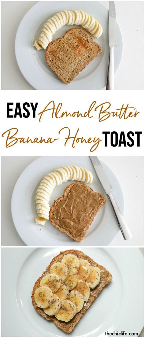 Easy Almond Butter Banana Honey Toast Recipe | A delicious (basically) no cook recipe when you want a healthy breakfast, but you're short on time Honey Toast Recipe, Breakfast Ideas Healthy Clean Eating, Toast Recipe Breakfast, Banana Honey, Butter Toast, Banana Toast, Honey Toast, Healthy Sweet Snacks, No Cook