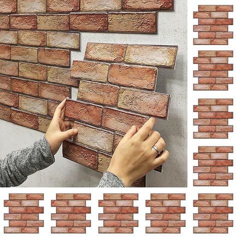 #parisphoto #homedesign #jeanfrancoisrauzier #buyartonline #buyartwork #homedecor #artlover Brick Wallpaper Living Room, Brick Wallpaper Bedroom, Brick Wall Kitchen, 3d Brick Wallpaper, Tile Furniture, 3d Wall Tiles, Kitchen Stickers, Wall Stickers Wallpaper, Hal Decor