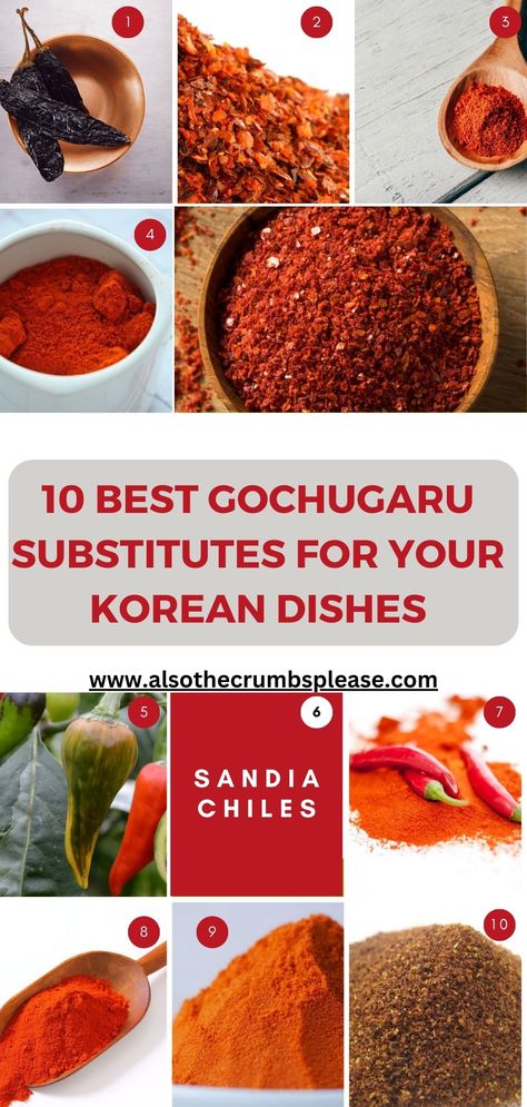 Delve deep into the world of chili powders as we guide you through some effective Gochugaru substitutes. From cayenne pepper flakes to guajillo powder, discover how to choose the right substitute for your recipes. Gochugaru Substitute, Mexican Cuisine Recipes, Substitute Ideas, Korean Chili Powder, Bbq Short Ribs, Egg Alternatives, Smoked Jalapeno, Beef Kabobs, Mole Sauce