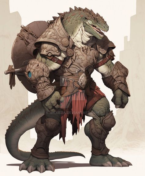 Lizard Man Character Design, Lizardfolk Barbarian, Lizardfolk Dnd, Dnd Lizardfolk, Lizardfolk Art, Monster Lizard, Dungeons And Dragons Memes, Beast Creature, Dungeons And Dragons Classes