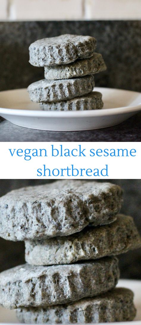 Sesame Dessert, Black Sesame Cookies, Black Sesame Dessert, Vegan Japanese Food, Vegan Pies Recipes, Asian Vegetarian Recipes, Sesame Cookies, Vegan Pudding, Vegan Pie