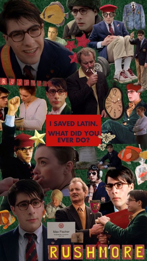 #rushmore #wesanderson #jasonschwartzman #wesandersonmovies #movies #film #moviecollage #billmurray #rushmoremovie Rushmore Aesthetic, Rushmore Movie, Movie Collage, Wes Anderson Movies, Bill Murray, Cartoon Tv Shows, Alternative Movie Posters, Wes Anderson, Cartoon Movies