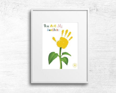 You are my Sunshine Handprint, Baby Toddler Kids Art Craft, Sunflower Printable Card, DIY Memory Keepsake, Sunflower Craft, Instant Download #diy #kidcraft #kidsactivity #diykidscraft #handprint #babyfirst #kidscraft #handprintart #toddleractivity #handprintcraft #craftforkids #printablecraft #craftprints #handprintkeepsake #memorykeepsake #kindergartencraft #preschoolactivity #handprintkit #valentine #bemyvalentine #valentinecard #valentinesdaycard #valentinesdaycraft #valentinesdayactivity Sunflower Handprint, Sunshine Handprint, Craft Sunflower, Dip Paint, Handprint Printable, Sunflower Craft, Sunshine Crafts, Sunflower Printable, Sunflower Crafts