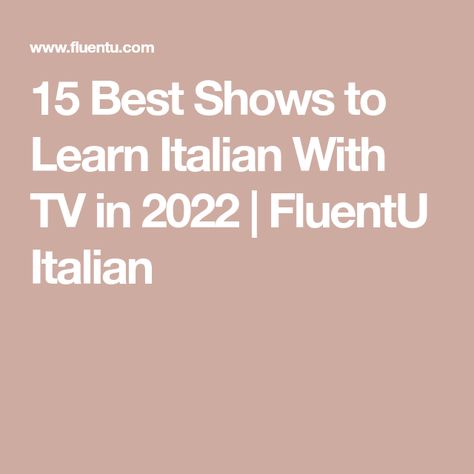 15 Best Shows to Learn Italian With TV in 2022 | FluentU Italian Italian Tv Shows, Italian Vocabulary, Netflix Dramas, Learn Italian, Learning Italian, Learn A New Language, Language Learners, New Words, Suits You