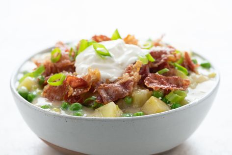 C Names, Potatoes And Peas, Crispy Prosciutto, Meal Delivery Service, Cheat Meal, Chowder Recipes, Cooking Prep, Cook At Home, Fresh Ingredients