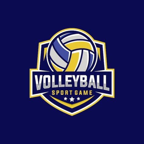 Volleyball Logo Design, Logo Volleyball, Volleyball Logo, Volleyball Backgrounds, Logo Club, Sport Vector, Banner Logo, Volleyball Designs, Volleyball Clubs