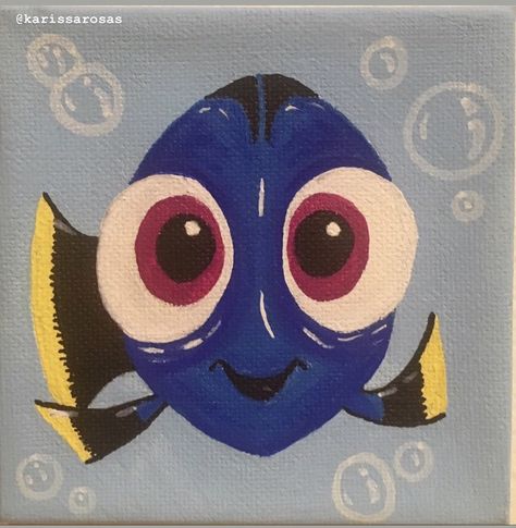 Disney Finding Nemo, Canvas Pants, Cute Canvas Paintings, Cute Canvas, Finding Nemo, Acrylic Canvas, Mini Canvas Art, Mini Canvas, Diy Canvas Art