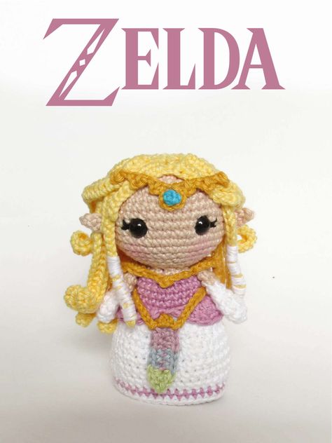 Zelda Crochet, Zelda Pattern, Princesa Zelda, Crochet Princess, Doll Crochet Pattern, Toy Art, Crochet Simple, Doll Crochet, Crochet Basics