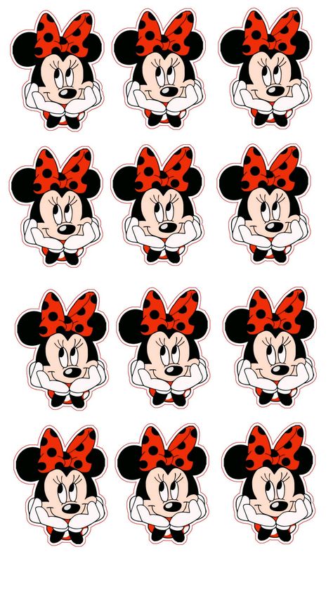 Red Minnie Mouse Birthday Party Ideas, Red Minnie Mouse Party Ideas, Minnie Mouse Cake Design, Minnie Mouse Cupcake Toppers, Minnie Mouse Birthday Theme, Mickey Mouse Birthday Decorations, Minnie Mouse Decorations, Minnie Mouse Cake Topper, Paw Patrol Birthday Theme