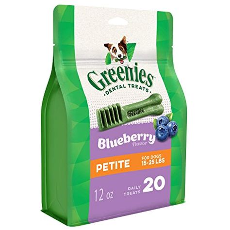 Greenies Blueberry Flavor Petite Dog Dental Chews - 12 Ounces 20 Treats -- You can get additional details at the image link. (This is an affiliate link) Bad Dog Breath, Homemade Dog Cookies, Dog Dental Treats, Dog Dental Chews, Coconut Oil For Dogs, Natural Dog Chews, Dog Breath, Dental Treats, Dog Dental Care