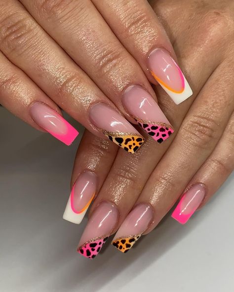 17 Stunning Long Nail Ideas for New Year 2024 - Acrylic, Red, Black, and Trendy Designs Light Fall Nail Colors, Long Nail Ideas, Ideas For New Year, Neon Animal Print, Coral Nail Polish, Light Fall, Orange Nail Polish, Square Nail Designs, Green Nail Polish